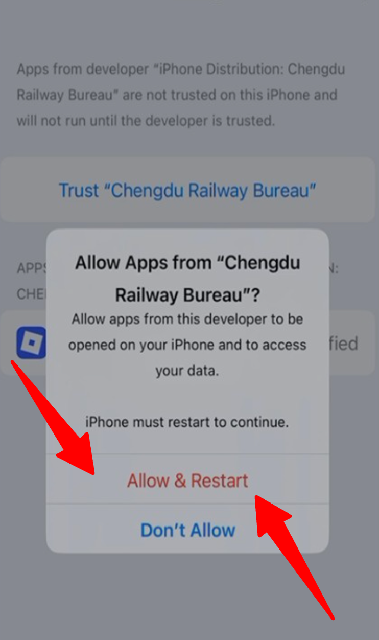 Step 3 - Trust Certificate